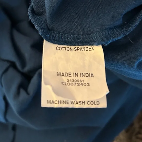 Eshakti Blue Midi Dress, Short Sleeve Fit & Flare Dress with Pockets, Medium / 8 - Picture 7 of 8